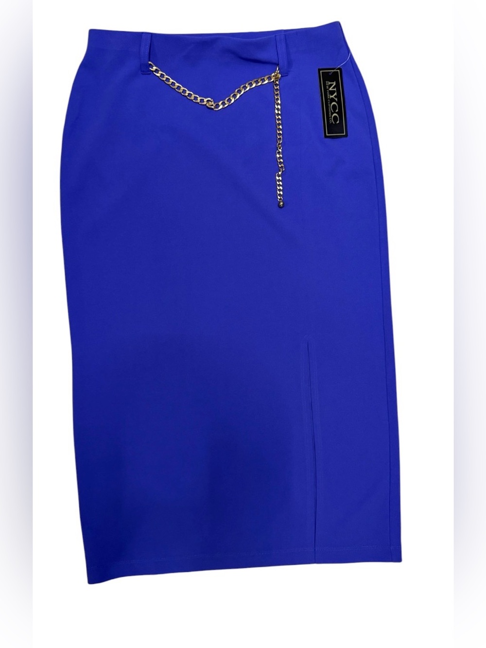 NYC Pencil Skirt with Chain Accent